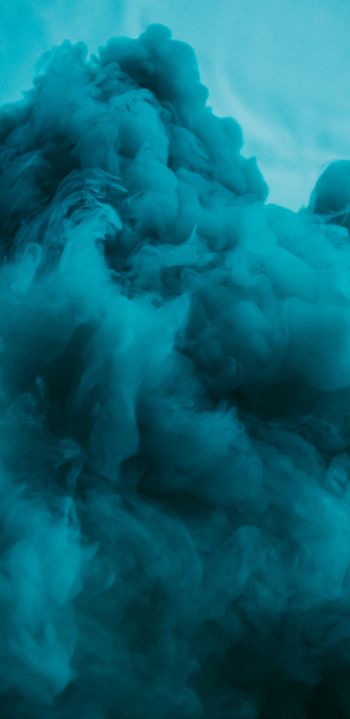 smoke, blue Wallpaper 1080x2220