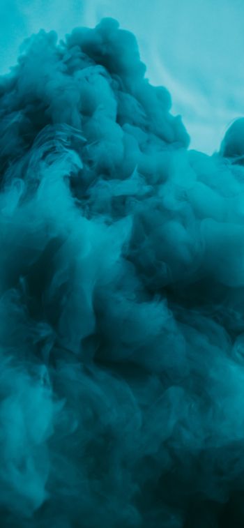 smoke, blue Wallpaper 1170x2532