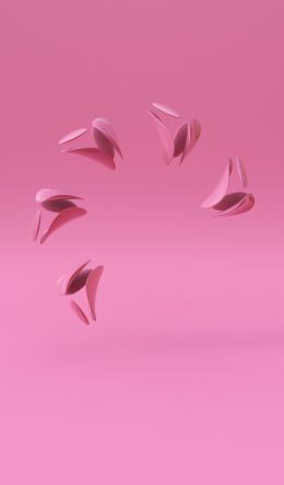 3D modeling, pink background Wallpaper 600x1024