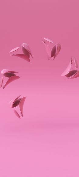 3D modeling, pink background Wallpaper 1080x2400