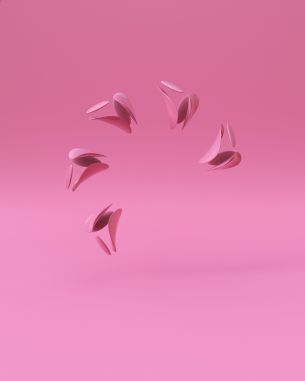 3D modeling, pink background Wallpaper 4000x5000