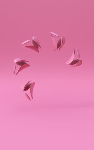 3D modeling, pink background Wallpaper 1200x1920