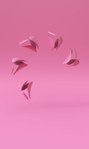 3D modeling, pink background Wallpaper 1200x2000