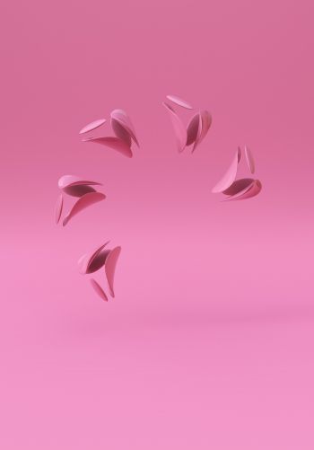 3D modeling, pink background Wallpaper 1668x2388