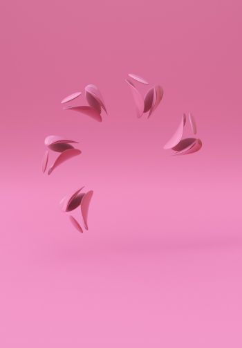 3D modeling, pink background Wallpaper 1640x2360