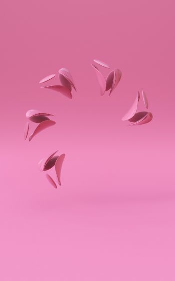 3D modeling, pink background Wallpaper 1752x2800
