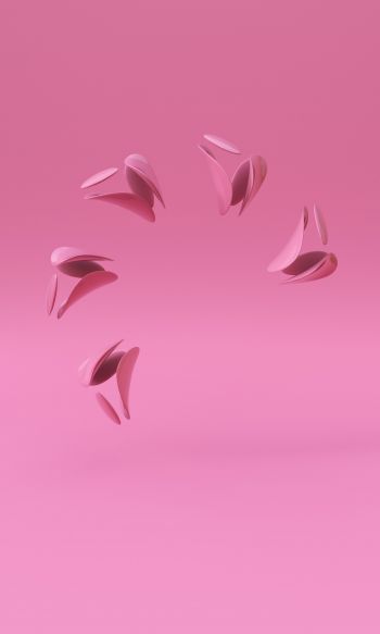 3D modeling, pink background Wallpaper 1200x2000