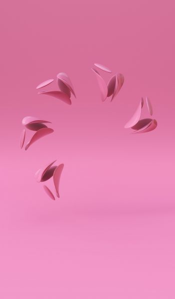 3D modeling, pink background Wallpaper 600x1024