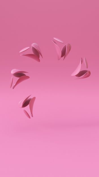 3D modeling, pink background Wallpaper 720x1280