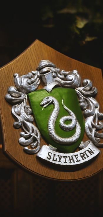 Slytherin, coat of arms Wallpaper 1440x3040