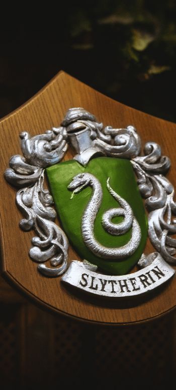 Slytherin, coat of arms Wallpaper 1440x3200