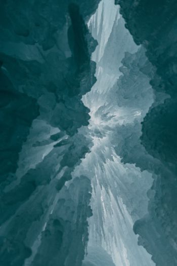 ice, bottom view Wallpaper 640x960