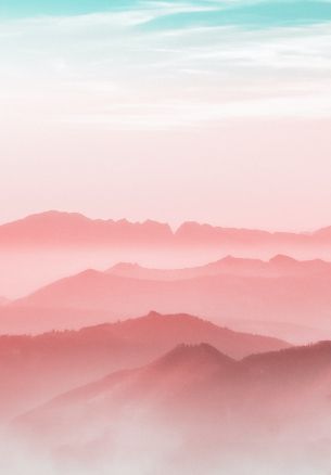 mountains, fog, weather Wallpaper 1640x2360