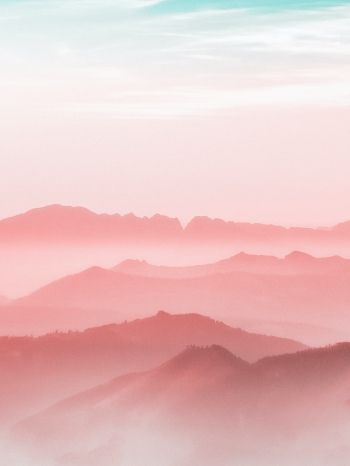 mountains, fog, weather Wallpaper 1620x2160