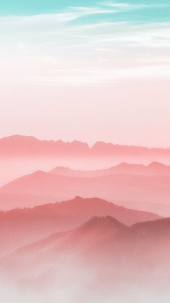 mountains, fog, weather Wallpaper 640x1136