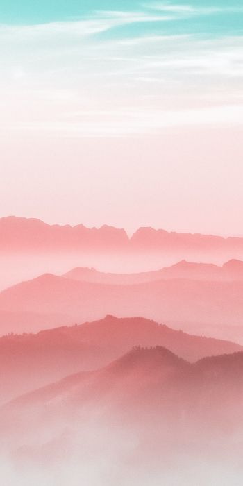 mountains, fog, weather Wallpaper 720x1440