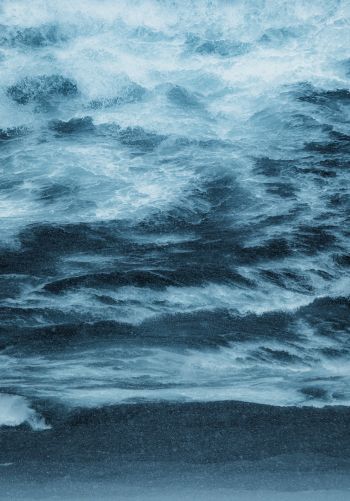 waves, water, blue Wallpaper 1668x2388