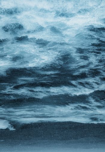 waves, water, blue Wallpaper 1640x2360