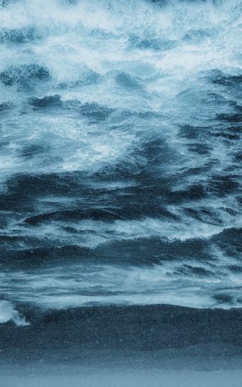 waves, water, blue Wallpaper 1752x2800
