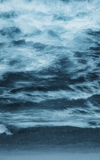 waves, water, blue Wallpaper 800x1280