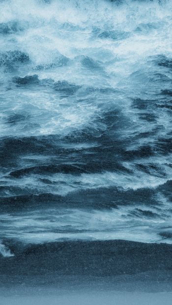 waves, water, blue Wallpaper 640x1136