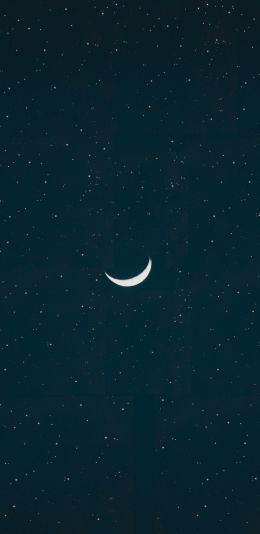 month, starry night Wallpaper 1080x2220