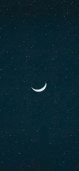 month, starry night Wallpaper 1080x2340