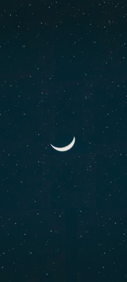 month, starry night Wallpaper 720x1600