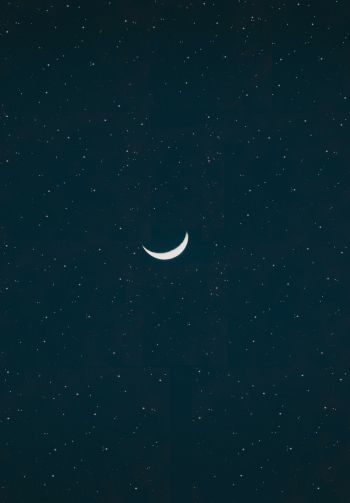 month, starry night Wallpaper 1640x2360