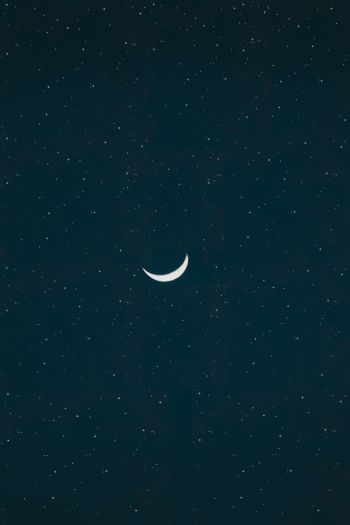 month, starry night Wallpaper 640x960