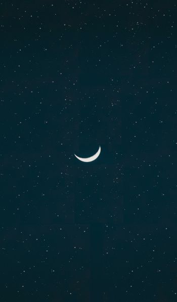 month, starry night Wallpaper 600x1024