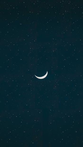 month, starry night Wallpaper 640x1136