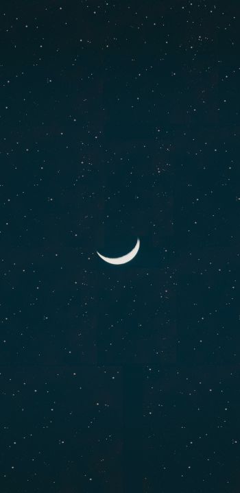 month, starry night Wallpaper 1080x2220