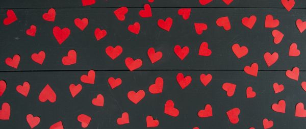 hearts, valentine Wallpaper 2560x1080