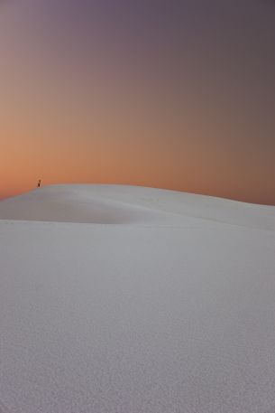 Обои 640x960 белый песок, песочные дюны