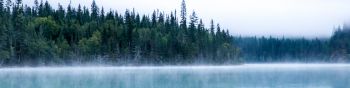 Kinney Lake, Canada, lake Wallpaper 1590x400