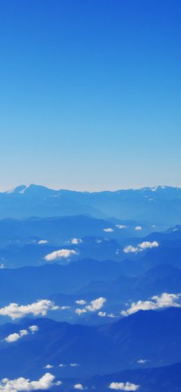 mountains, clouds, horizon Wallpaper 1080x2340