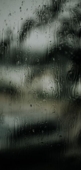glass, rain drops Wallpaper 1440x3040