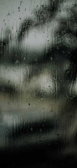 glass, rain drops Wallpaper 1080x2340