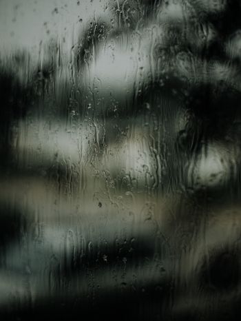 glass, rain drops Wallpaper 2048x2732