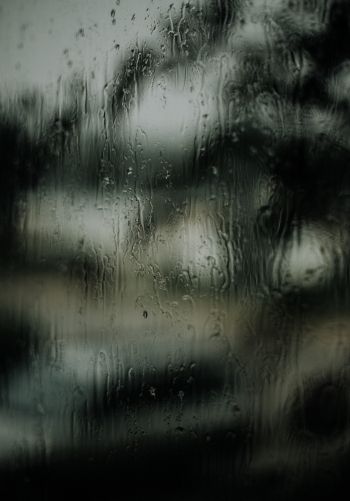 glass, rain drops Wallpaper 1668x2388