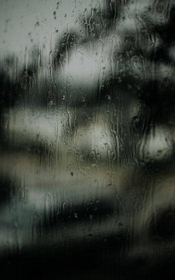 glass, rain drops Wallpaper 1600x2560