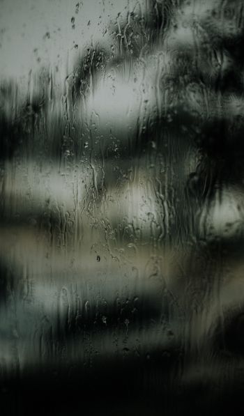glass, rain drops Wallpaper 600x1024