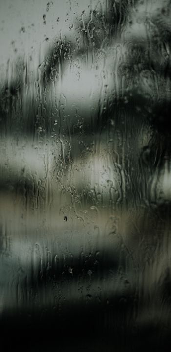 glass, rain drops Wallpaper 1080x2220