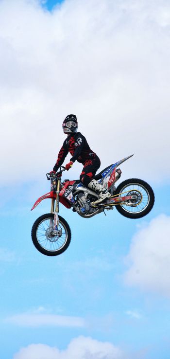 motocross, jump Wallpaper 1080x2280