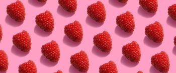 raspberries, berries Wallpaper 3440x1440