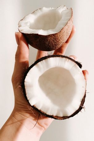 coconut, hand Wallpaper 640x960