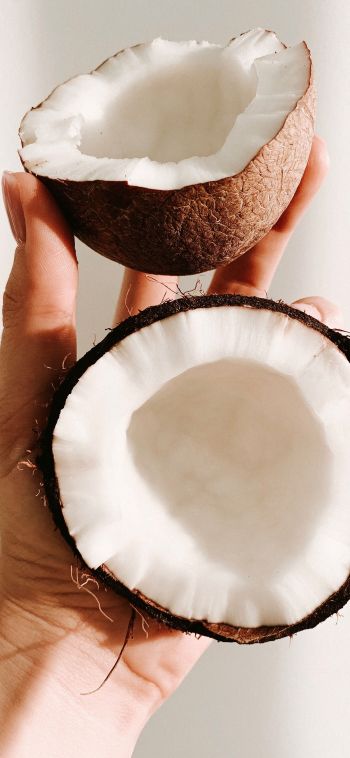 coconut, hand Wallpaper 1080x2340