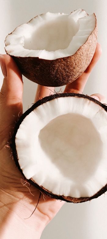 coconut, hand Wallpaper 1080x2400