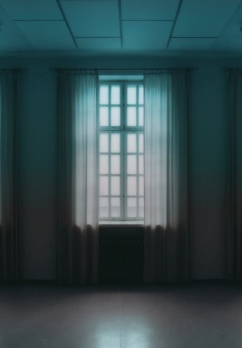 windows, tulle, room Wallpaper 1640x2360